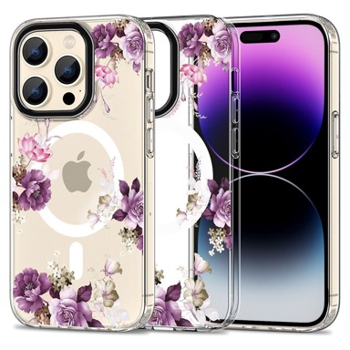 TECH-PROTECT Magmood Hybrid Magsafe maskica za iPhone 15 Pro Max Spring Floral