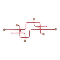  PT LIVING Crvena metalna zidna vješalica 60,5 cm, Metro