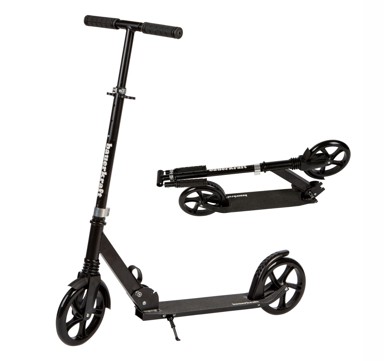 Romobil sklopivi 200 mm, 95-105 cm, crni
