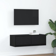 TV Ormarić crni hrast 80x31x25,5 cm konstruirano drvo