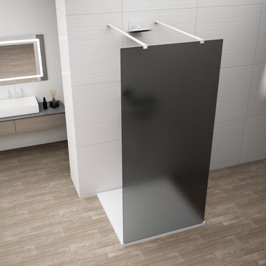 POLYSAN Walk-in tuš stijena ESCA, 1000 mm, matirano staklo, bijela mat