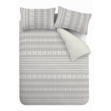 CATHERINE LANSFIELD Posteljina Alpine Fleece od flisa za bračni krevet 200x200 cm siva