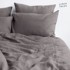 LINEN TALES Tamno siva lanena posteljina 135x200 cm za jedan krevet