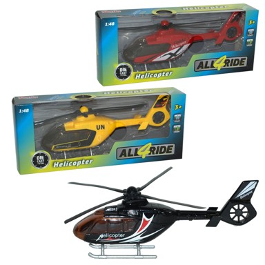 Helikopter, 1:48, die-cast, 3s, baterije