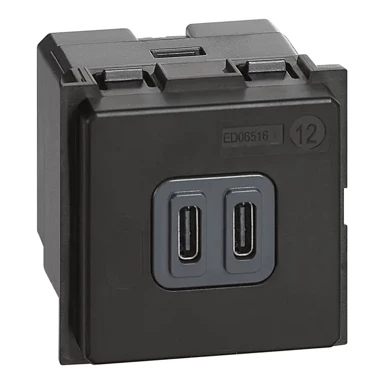 BTICINO USB-C punjač Living Now K4286C2, 2M, 3 A