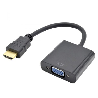 SLOMART Adapter VGA ž na HDMI m 15 cm, crna