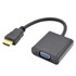 SLOMART Adapter VGA ž na HDMI m 15 cm, crna
