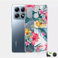 HQ Silikonska maskica za XIAOMI 14T, prozirna Flowers #1