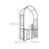 NORTHIX Luk za ruže s vratima 230 x 130 x 38 cm, crni