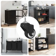 Dizalni kotač 12 kom M6 mm željezo i najlon, crna