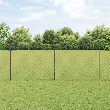 Ograda sa stupovima 1x25 m, čelik, siva