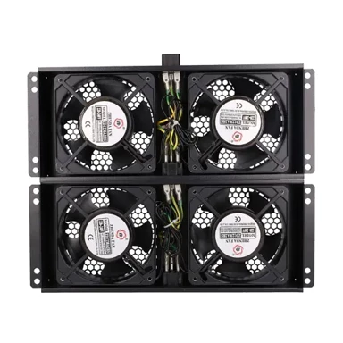 EXTRALINK Ventilator za rack ormar, 0U, 4 ventilatora, metalno kućište, EU kabel