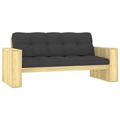 Vrtna klupa 179 cm s jastucima, antracit