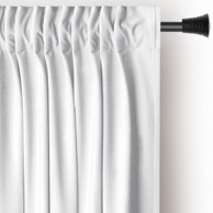 RESTILO Bijela zavjesa za djelomično zamračenje od samta 140x270 cm Pleat