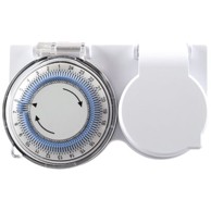 HOME Strujna utičnica, mehanički programator vremena, IP44, bijela