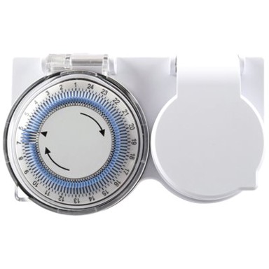 HOME Strujna utičnica, mehanički programator vremena, IP44, bijela