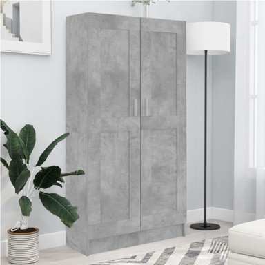Ormarić za knjige boja betona 82,5x30,5x150cm konstruirano drvo