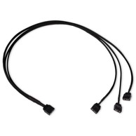 ALPHACOOL Y-razdjelnik aRGB, 3-pinski na 3x3-pinski, 60 cm, crni