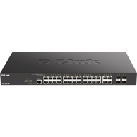 D-LINK Mrežni prekidač DGS-2000-28P, upravljani L2/L3, 24 x Gigabit Ethernet, PoE, crna