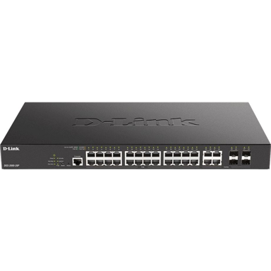 D-LINK Mrežni prekidač DGS-2000-28P, upravljani L2/L3, 24 x Gigabit Ethernet, PoE, crna