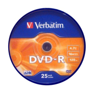 VERBATIM Prazni DVD 43667 DVD-R, 4,7 GB, 25 kom