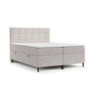 MAISON DE RÊVE Boxspring krevet Urbaneo 140x200 cm s podnicom i prostorom za pohranu, svijetlo sivi