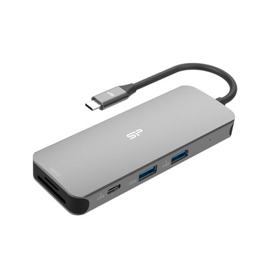 SILICON POWER Docking stanica USB 3.2 Gen 1 (3.1 Gen 1) Type-C siva, metalik