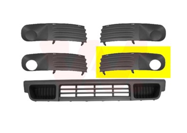 VAN WEZEL Maska branika VW T5 -09, prednja lijeva, sa maglenkom
