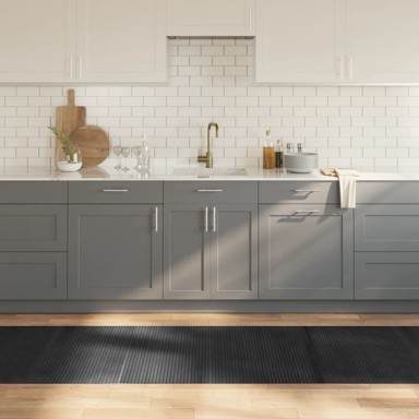 Tepih pravokutni sivi 80 x 500 cm od bambusa