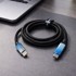 BLAVEC velox pleteni USB-C na USB-C kabel s LED zaslonom, 1,2 m, PD 100 W, 5 A, crni