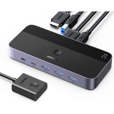 UGREEN KVM switch, 3x HDMI, 2x USB-C, 3x USB-A, 2x USB-B