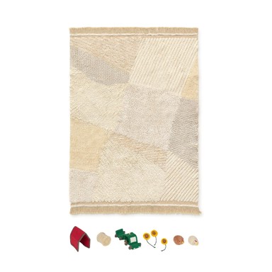 LORENA CANALS Bež pamučan dječji tepih za igru 120x170 cm Farm Fields