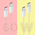 KRÜGER&MATZ USB-C – USB-C kabel Basic, 1 m, 60 W, žuti