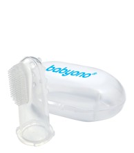 BABYONO Baby četkica za desni na prst - prozirna