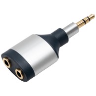 HOME Kabel JACK 3.5mm MUŠKI na JACK 3,5mm ŽENSKI x 2  AC 16AM