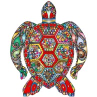 Drvene puzzle KP21988, Kornjača, veličina S