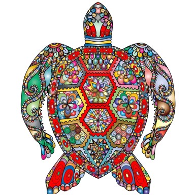 Drvene puzzle KP21988, Kornjača, veličina S
