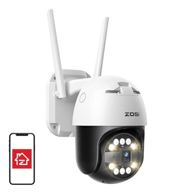ZOSI Sigurnosna kamera C296, vanjska, IP, WiFi, Pan Tilt, 5MP, IP66, 32GB microSD