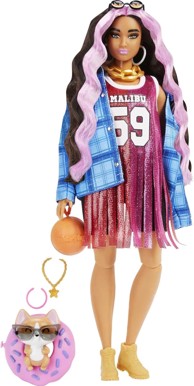 MATTEL Lutka Barbie Extra s kućnim ljubimcem HDJ46