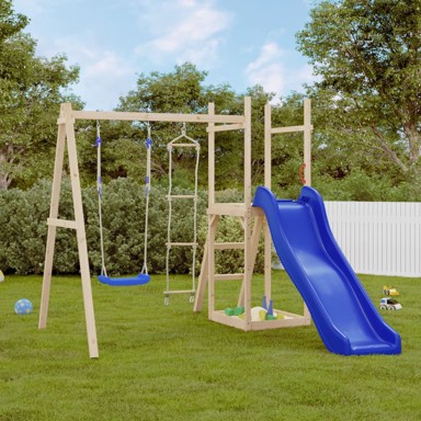 Sjedalo za ljuljačku s ljestvama od užeta, plavo 37 x 15 cm PE