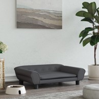 Krevet za pse tamnosivi 70 x 48 x 22 cm baršunasti