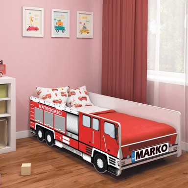 ACMA Dječji krevet, Vatrogasci s imenom, 140x70 cm