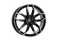 RIAL Aluminijska felga 8,0X19 5/114,3 ET40 (70,1) lucca crna sprijeda polirana LUC80940B83-1