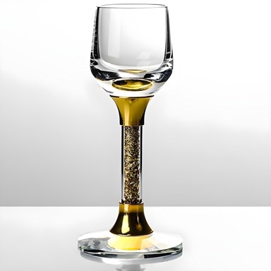 Kristalna čašica 15 ml, zlatna