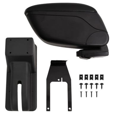 Naslon za ruke za automobil, 12 x 29 x 32 - 46 cm, ABS, crni