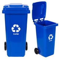 Kanta za otpad, 120 l, plava, papir