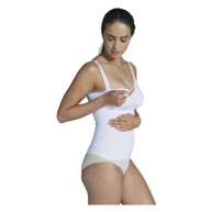 CARRIWELL Potkošulja za dojenje s pottporom, bez šavova, bijela, L