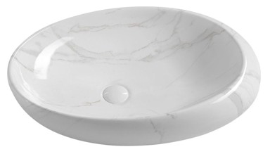 SAPHO Keramički umivaonik Dalma, 68 x 44 cm, carrara kameni efekt