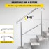VEVOR Rukohvat za stepenice BXG-5STEP, 161 x 86 cm, srebrna