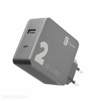 CELLULAR LINE Punjač MP USB/USB-C I KABEL C